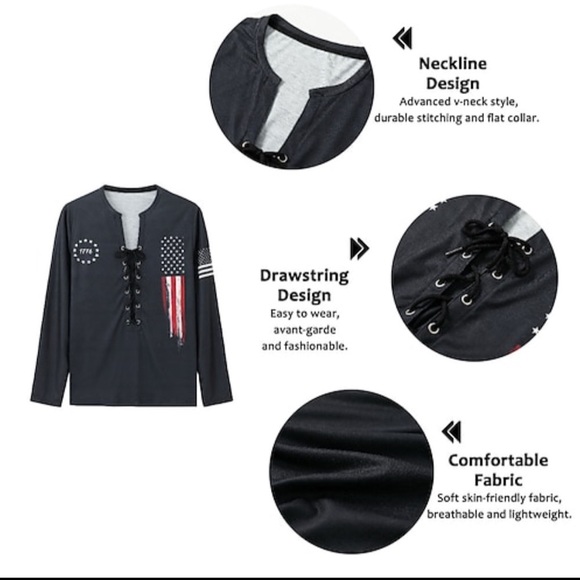 NWT Warrior Style Men's Patriot Patriotic Veteran Long Sleeve Shirt SOFT 2XL TTS - Picture 10 of 11